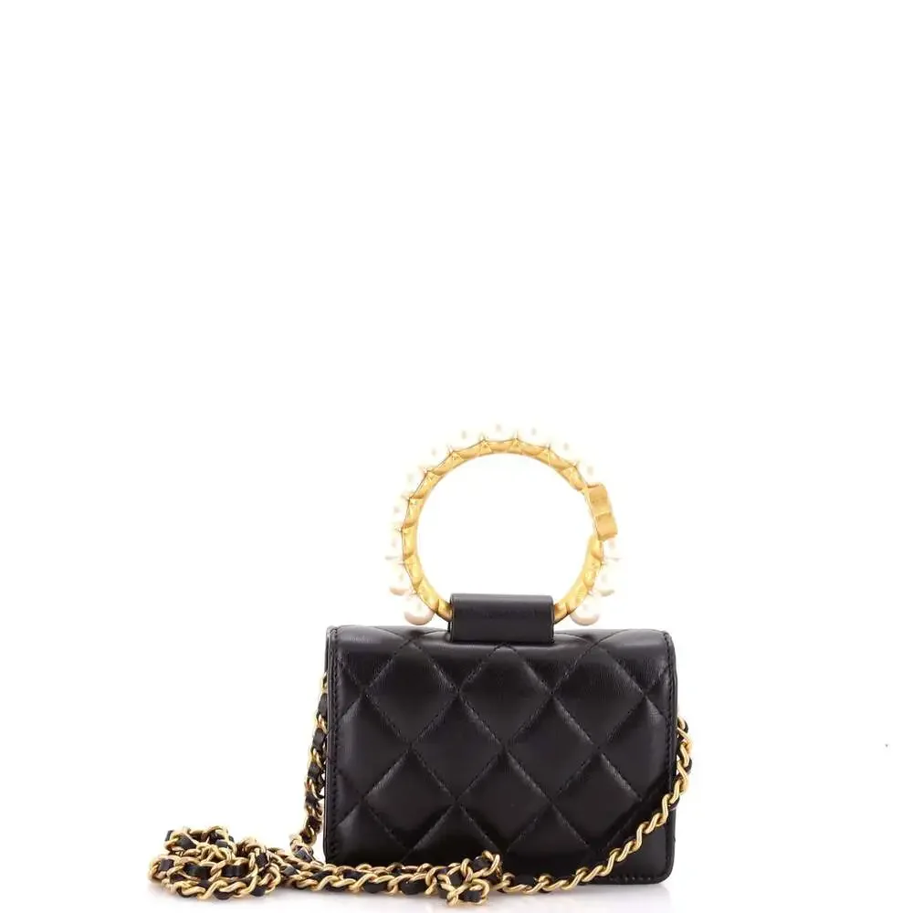 Chanel Pearl Crown Clutch With Chain #243634C33B - Picture 3 of 6